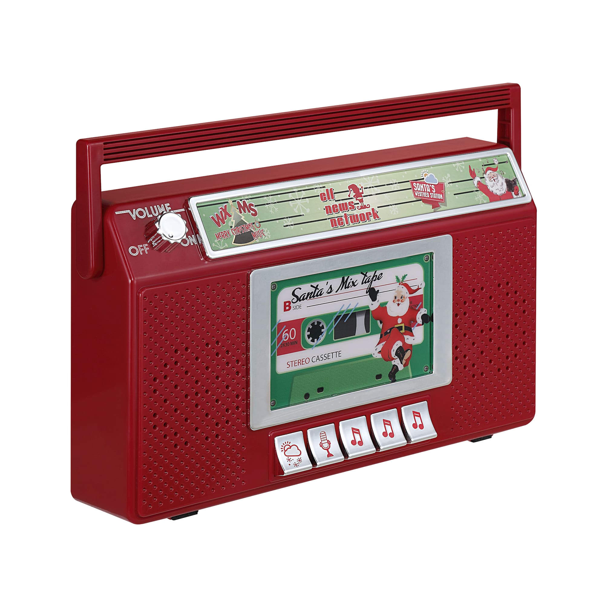 Mr. Christmas 10" Santa's Boom Box Radio